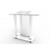 FixtureDisplays® Acrylic & MDF Podium w/ Casters, Floor Standing Lectern, Elevated Reading Surface, Rolling Pulpit 21060